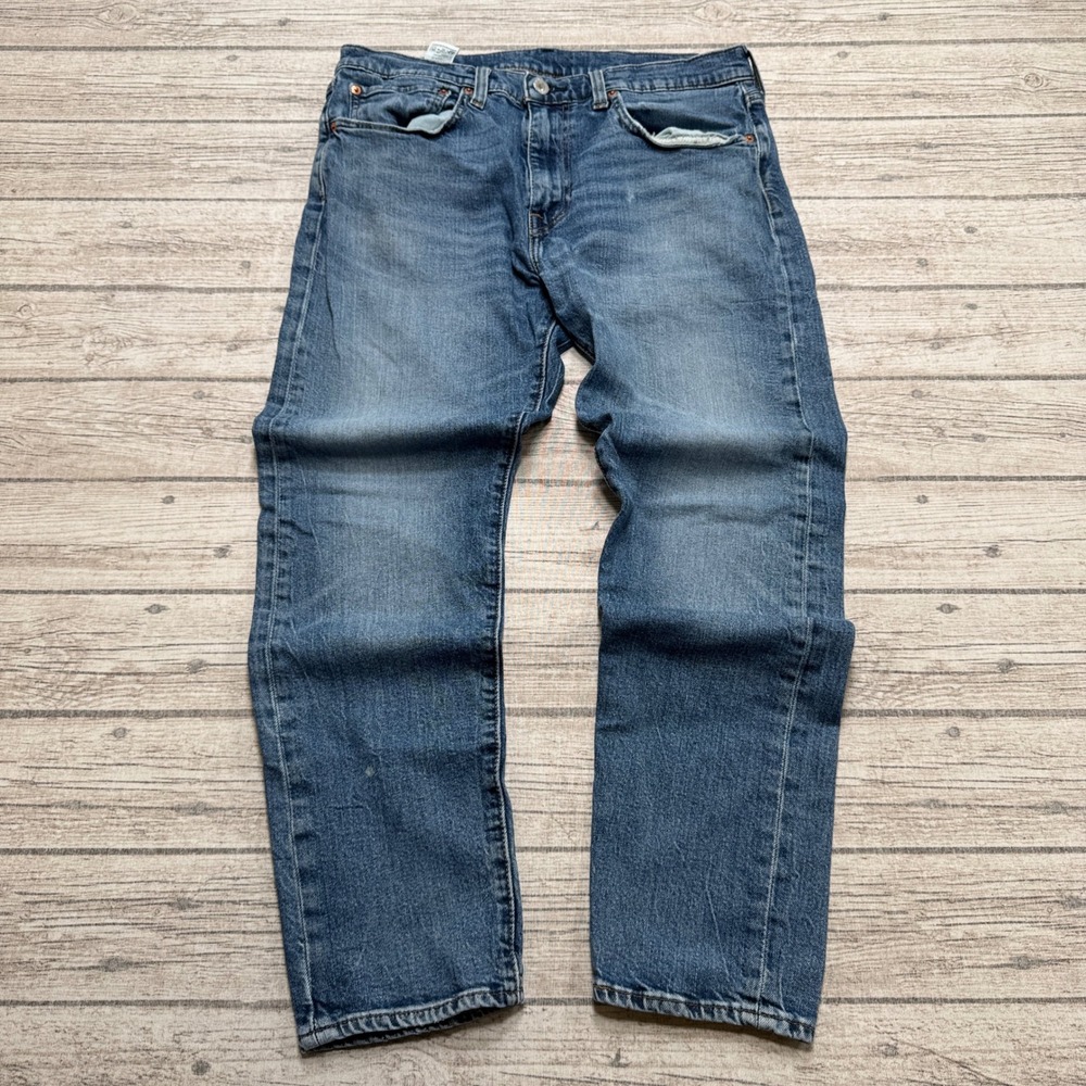 Levi's 512 Premium Jeans Men's 34x30 Blue Denim Medium Wash Tapered Leg Slim Fit